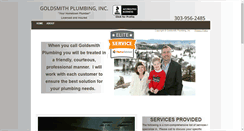 Desktop Screenshot of goldsmithplumbing.com