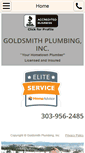 Mobile Screenshot of goldsmithplumbing.com